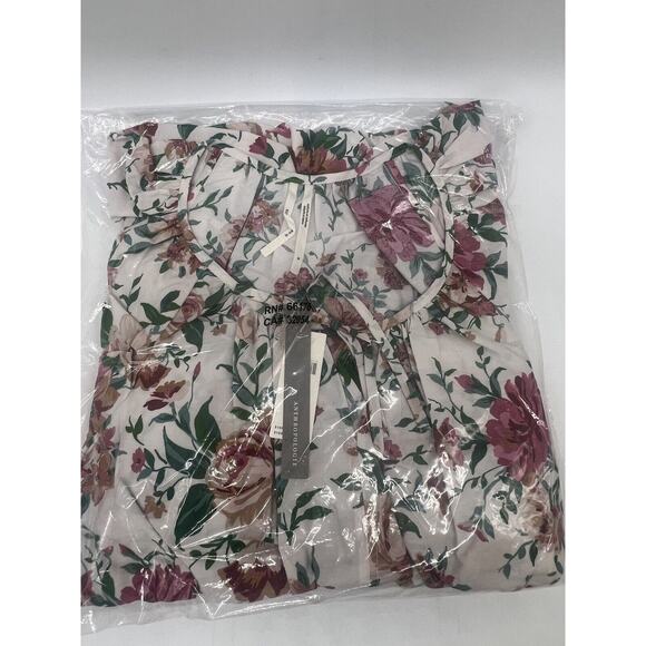 Anthropologie Somerset Puff Sleeve Dress Size Medium Floral Flowers - Picture 4 of 7